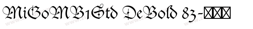 MiGoMB1Std DeBold 83字体转换